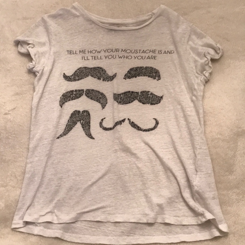 Pull and Bear Moustache graphic tee